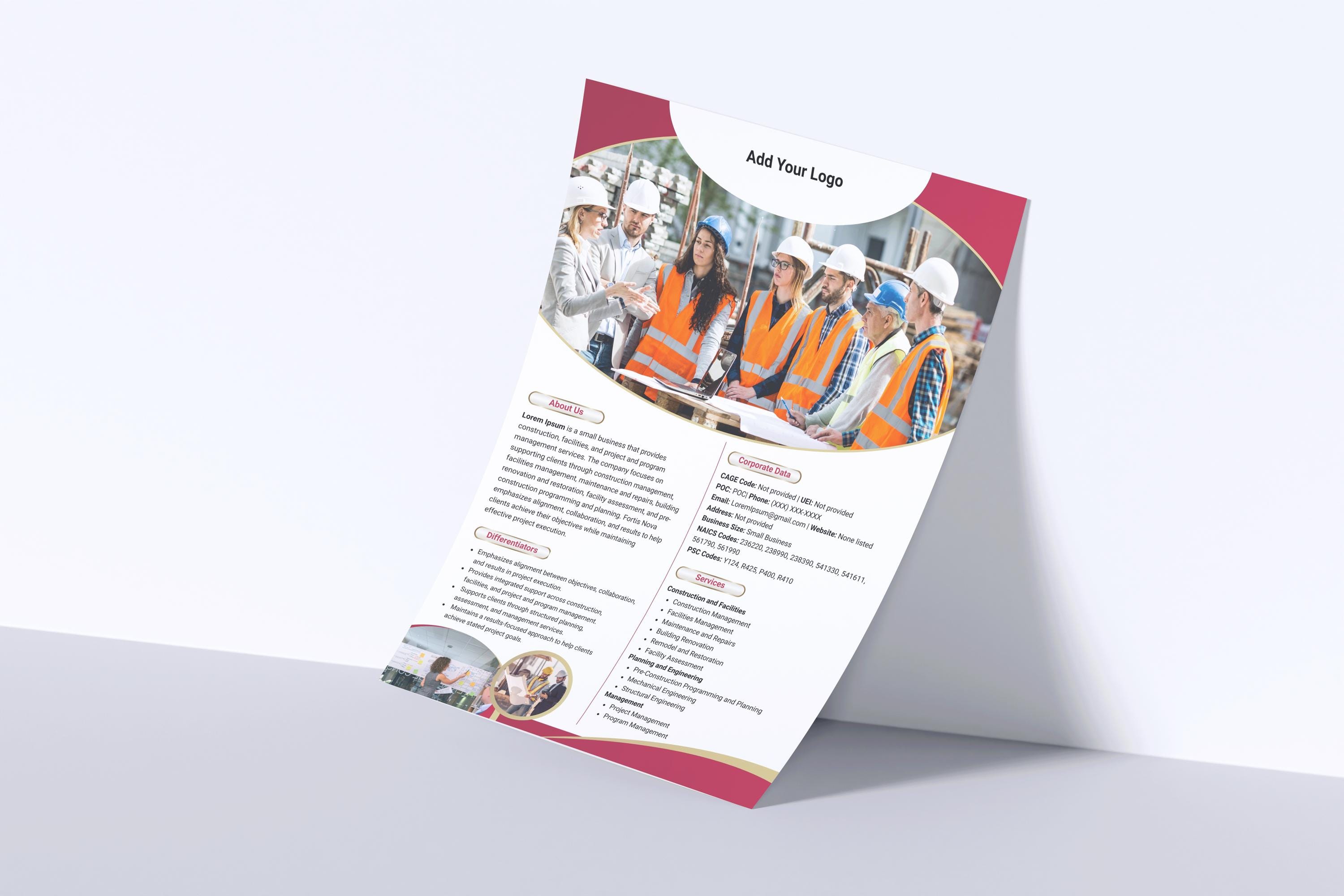 Construction Contractor Capability Statement Template | Government ...