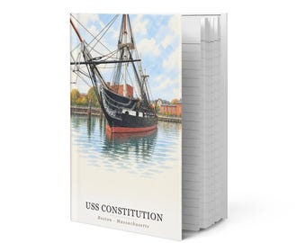 USS Constitution Watercolor Hardcover Journal | Boston, MA Notebook | Travel Gift