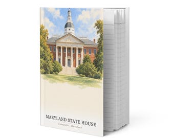 Maryland State House Watercolor Hardcover Journal | Annapolis, MD Notebook | Travel Gift