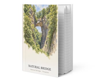 Natural Bridge Watercolor Hardcover Journal | Natural Bridge, VA Notebook | Travel Gift