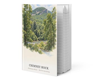 Chimney Rock Watercolor Hardcover Journal | Chimney Rock, NC Notebook | Travel Gift