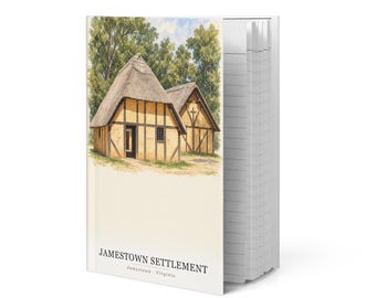 Jamestown Settlement Watercolor Hardcover Journal | Jamestown, VA Notebook | Travel Gift