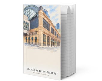 Reading Terminal Market Watercolor Hardcover Journal | Philadelphia, PA Notebook | Travel Gift