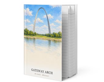 Gateway Arch Watercolor Hardcover Journal | St. Louis, Missouri Notebook | Travel Gift
