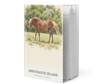 Assateague Island Watercolor Hardcover Journal | Assateague, VA Notebook | Travel Gift