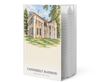 Vanderbilt Mansion Watercolor Hardcover Journal | Hyde Park, NY Notebook | Travel Gift