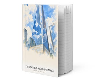 One World Trade Center Watercolor Hardcover Journal | New York, NY Notebook | Travel Gift