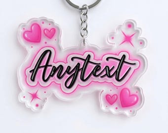 Custom Name Keychain, Personalized Word Keyring, Aesthetic Bag Charm, Minimalist Keys Accessory, Kids Zipper Pull, Custom Gift for Friend