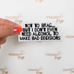 Bad Decisions Patch, Funny Sarcastic Iron On Applique, Edgy Biker Sew On Badge for Leather Vest, Humorous Trucker Hat Decal