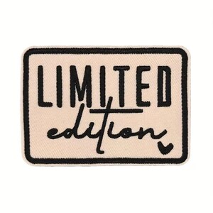 Limited Embroidered Patch, Hot Melt Glue Iron On Patch, Simple Letter Patch for Clothing Backpack Hat Jacket Accessory