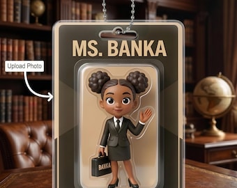 Personalized Cartoon Keychain, Custom Character Acrylic Keyring, Custom Avatar Bag Tag, Personalized Illustration Gift for Kids Friends