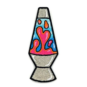 Lava Lamp Patch, Retro 70s Iron On Applique, Psychedelic Groovy Sew On Badge, Aesthetic Hippie Jacket Decal, Vintage Room Decor Gift