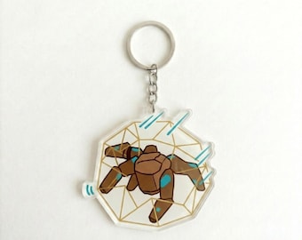 Cosmic Spider Keychain, Galaxy Celestial Arachnid Keyring, Sci-Fi Space Bug Bag Charm, Alternative Goth Accessory, Creepy Cute Bug Gift