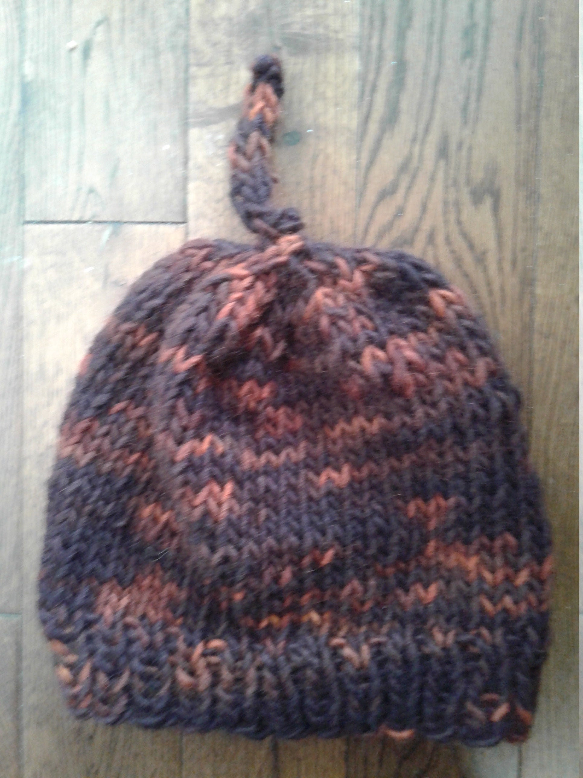 Hand Knitted Chocolate Fat Sheep Beanie