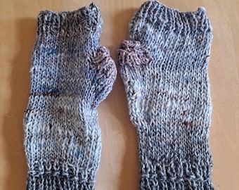 Blue,Gray Purple,White and Brown Arm Warmers