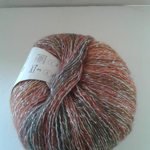 Rico Creative Reflection Print Yarn Brown Silver