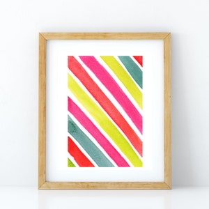 Children wall decor, nursery art print, kids wall art, hand painted, kids room, children decor, digital download, printable wall art stripes