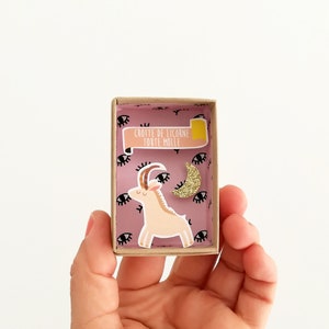 All soft little unicorn card/matchbox/miniature paper diorama / Decorative Matchbox / Love image 1