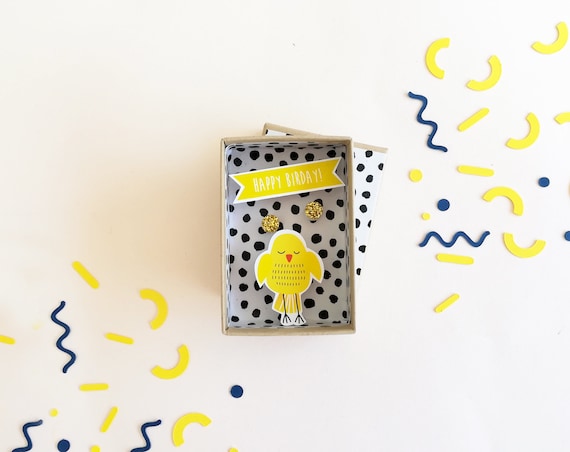 Happy Birthday Message Box (small model) / matchbox / miniature paper diorama / Decorative Matchbox / Birthday