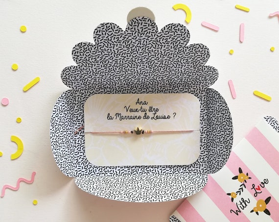 Bracelet demande marraine, cadeau marraine, veux-tu être marraine, demande marraine, Annonce Parrain marraine