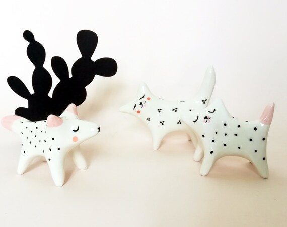 Super Cat Small miniature Pastel in Clay