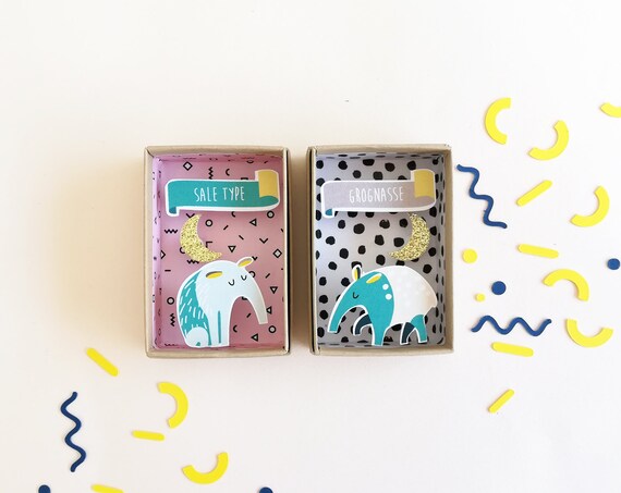 Sale type grognasse small message box / Miniature Art / Diorama / 3d Art / Decorative Matchbox / Miniature paper diorama / Love
