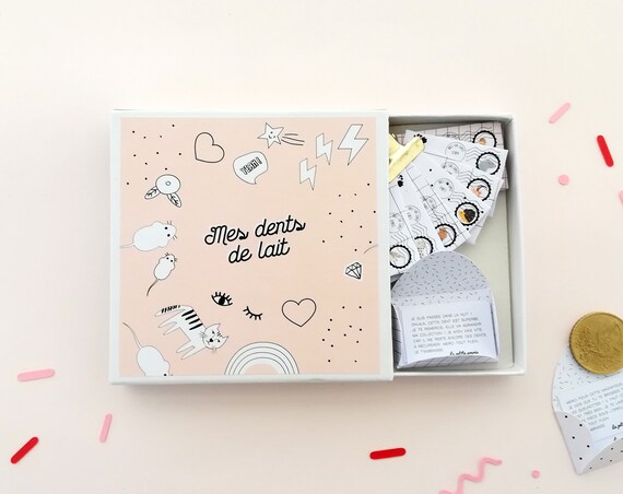 Kit Passage of the mouse, child's teeth, gift gift pillow, tooth fairy, teeth, little mouse