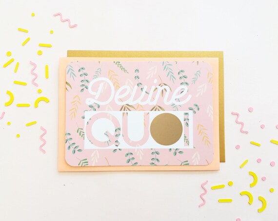 Carte à gratter - Demande de témoin -Veux-tu être ma témoin / mon témoin - Cadeau témoin - Cadeau mariage