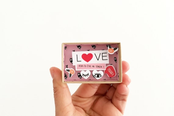 Do you want to be my witness / Bridesmaid message box (small model) - Bridesmaid Request - Witness Gift - Wedding Gift