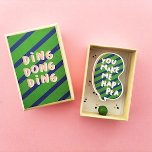 Boite diorama message d'amour petit pois