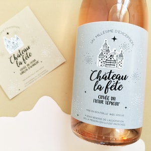 Witness request, champagne wine label, witness announcement, do you want to be a witness, wedding witness, honorary bridesmaid gift