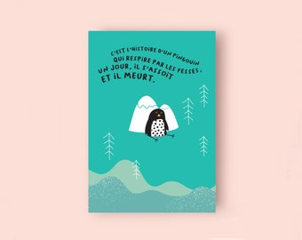 Penguin joke children's room poster