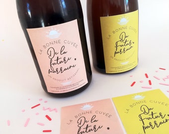 Etiquette Bouteille Marraine, Cadeau Baptême, Veux-tu être Ma Marraine, Annonce Marraine, Demande Marraine - Canada