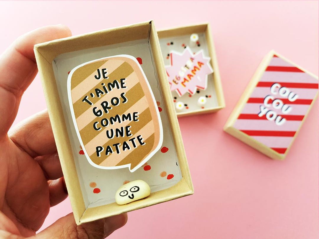 Diorama Box Love Message, Small Message Box, Valentine's Day, Valentine ...