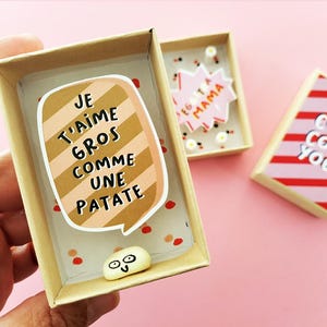 Boîte diorama message amour,  petite boîte à message, Saint valentin, cadeau valentin, Cadeaupour elle, Cadeau Saint valentin, Valentin
