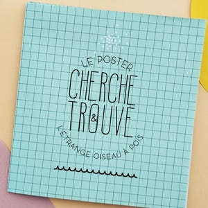 Baby announcement on the way poster card, seek and find game, family pregnancy announcement, grandmother gift, future grandmother, granny child