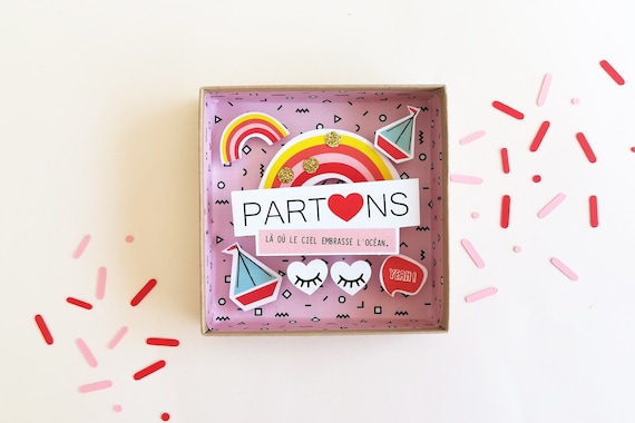 Let's go big message box / matchbox / miniature paper diorama / Decorative Matchbox / Message love / Love message