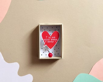 Boîte diorama message amour,  petite boîte à message, Saint valentin, cadeau valentin, Cadeau amour, Cadeau Saint valentin, Valentin