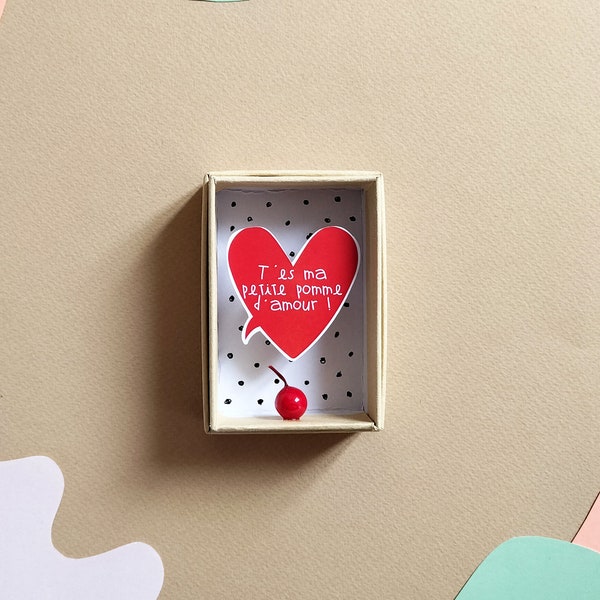 Boîte diorama message amour,  petite boîte à message, Saint valentin, cadeau valentin, Cadeau amour, Cadeau Saint valentin, Valentin