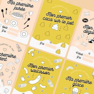 Cartões de marcos para bebês, presentes de nascimento, presentes para bebês, presentes para pais, marcos de crescimento, cartões de marcos pela primeira vez