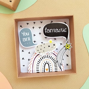 Valentine's Day Love Gift, You Are Fantastic Illustration Large Message Box, Matchbox, Diorama, Love Card