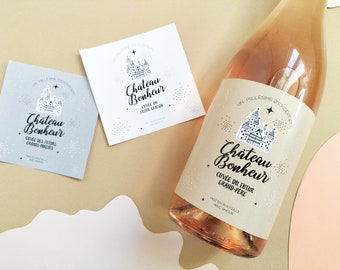 Étiquette vin ou champagne grand-père, annonce grand-père, futurs grands-parents, Annonce grossesse, étiquette vin personnalisée