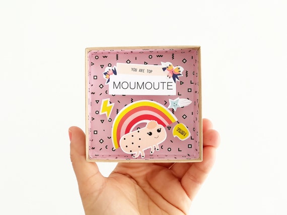 You are top moumoute message box (large) / Miniature Art / Diorama / 3d Art / Decorative Matchbox / Miniature paper diorama / Friendship