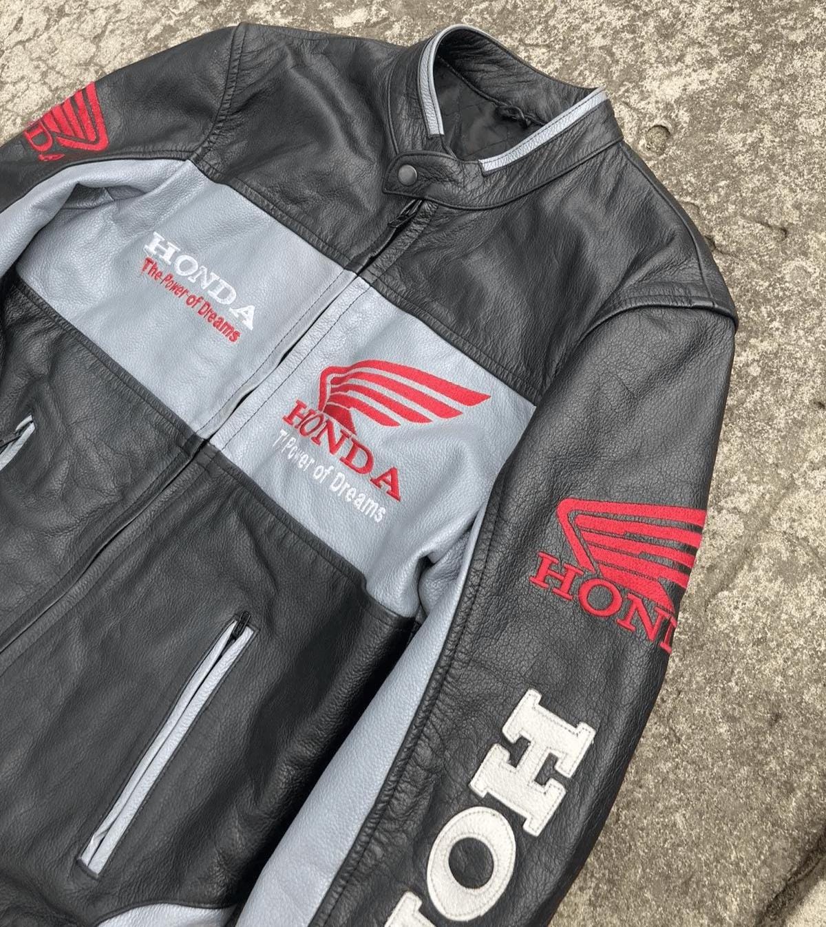 Honda Motorbike Racing Riding Cowhide Leather Jacket - Etsy