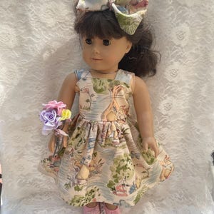 18” doll dress doll dress colorful Winnie the Pooh nostalgic doll clothes fits like American dolls princess lined bodice storybook theme