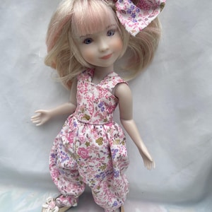 Syblies doll clothes pink dainty romper 12 inch dolls ruby red sister dolls available in 14 inch 18 inch jumpsuit sweet pantaloons choices