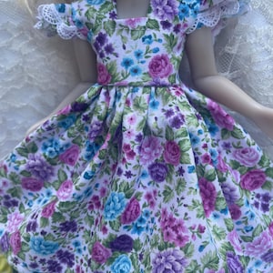 Small doll clothes 12 inch syblies ruby red fashion friends dress sister doll party dress handmade violet pink flower fabric choices