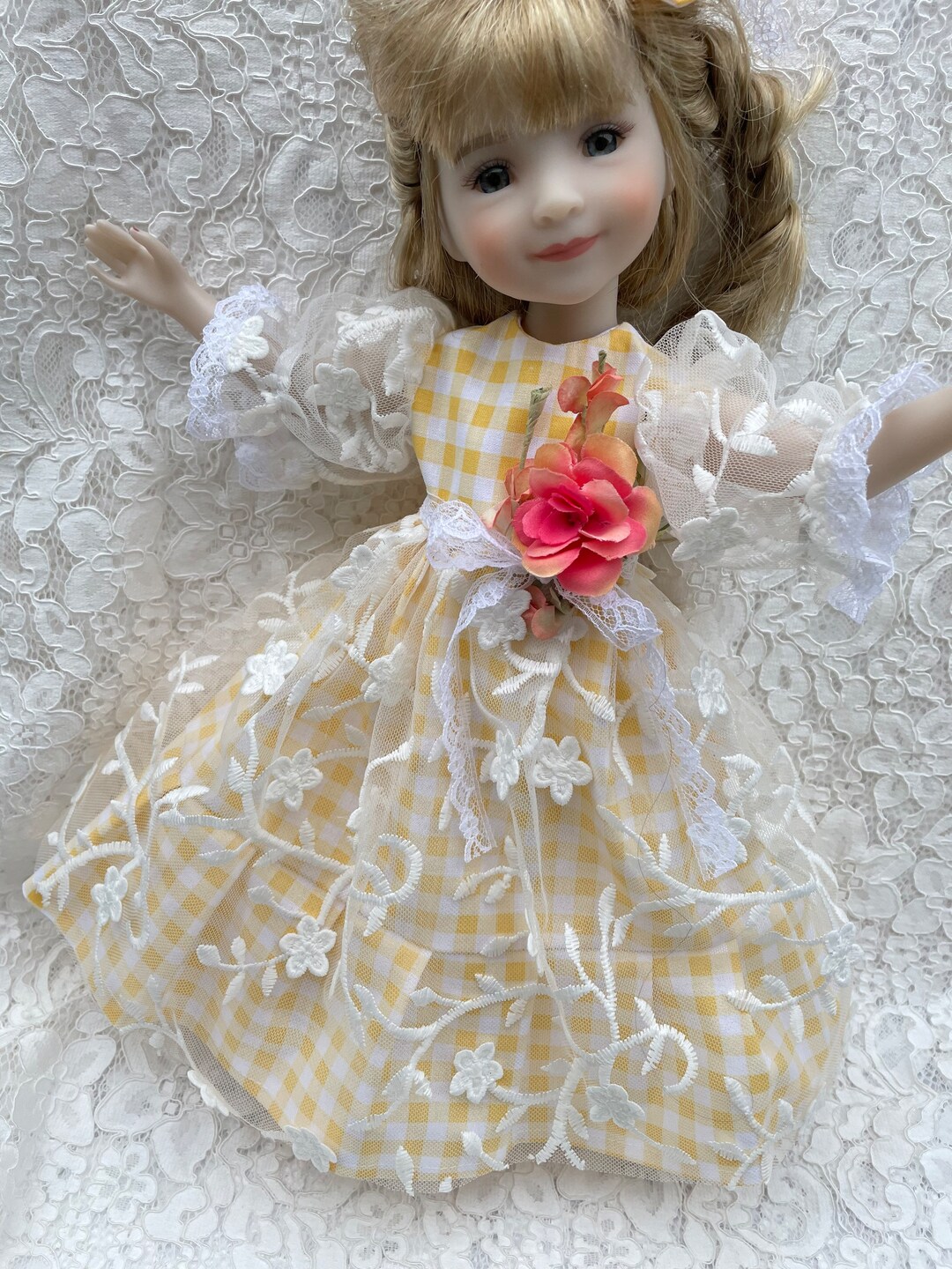 14 Inch Doll Clothes Fancy Doll Dress Checkered Theme Color Etsy Canada