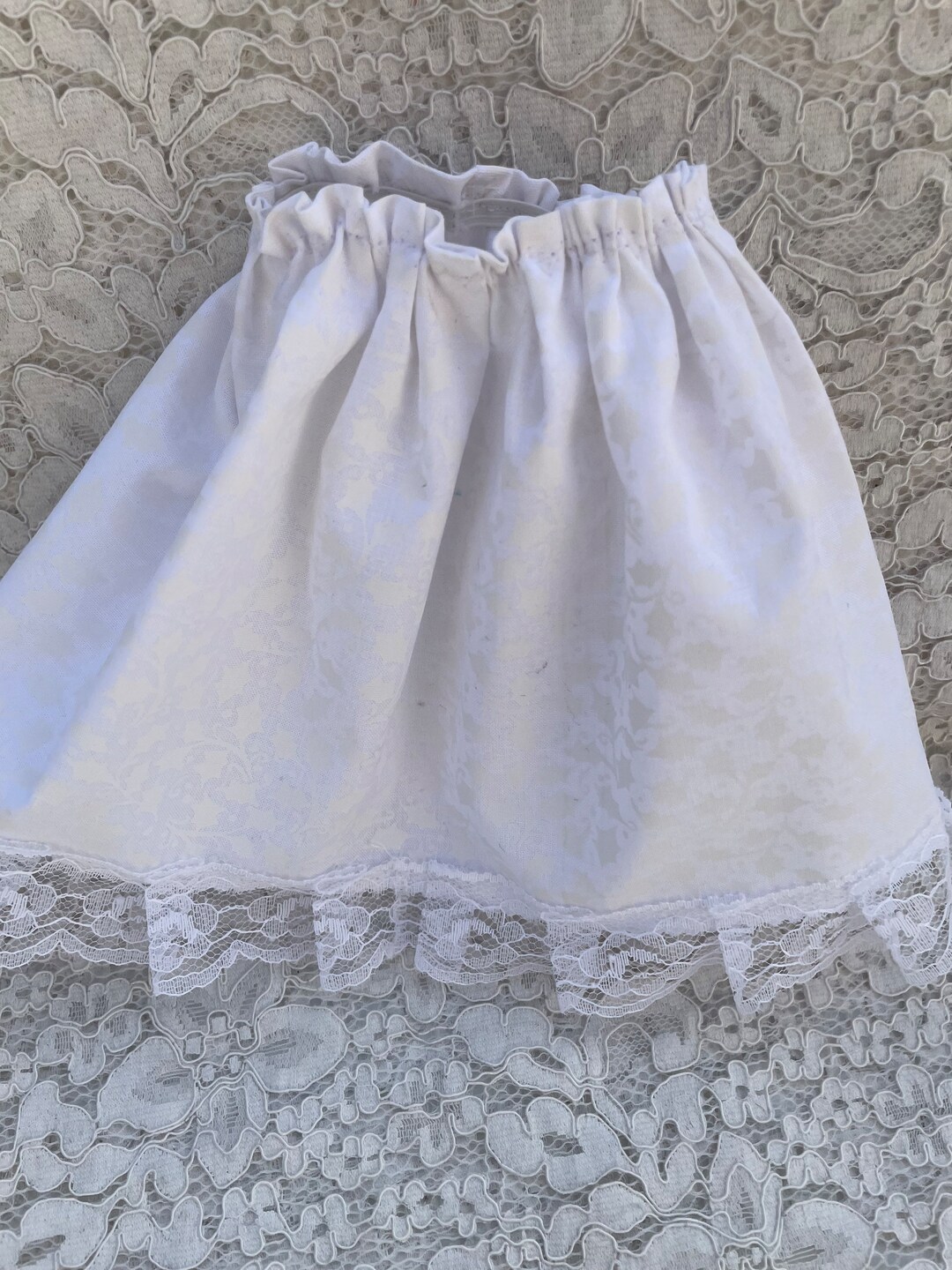 Ruby Red Historical Doll White Slip Fancy Lace Underskirt Slip - Etsy