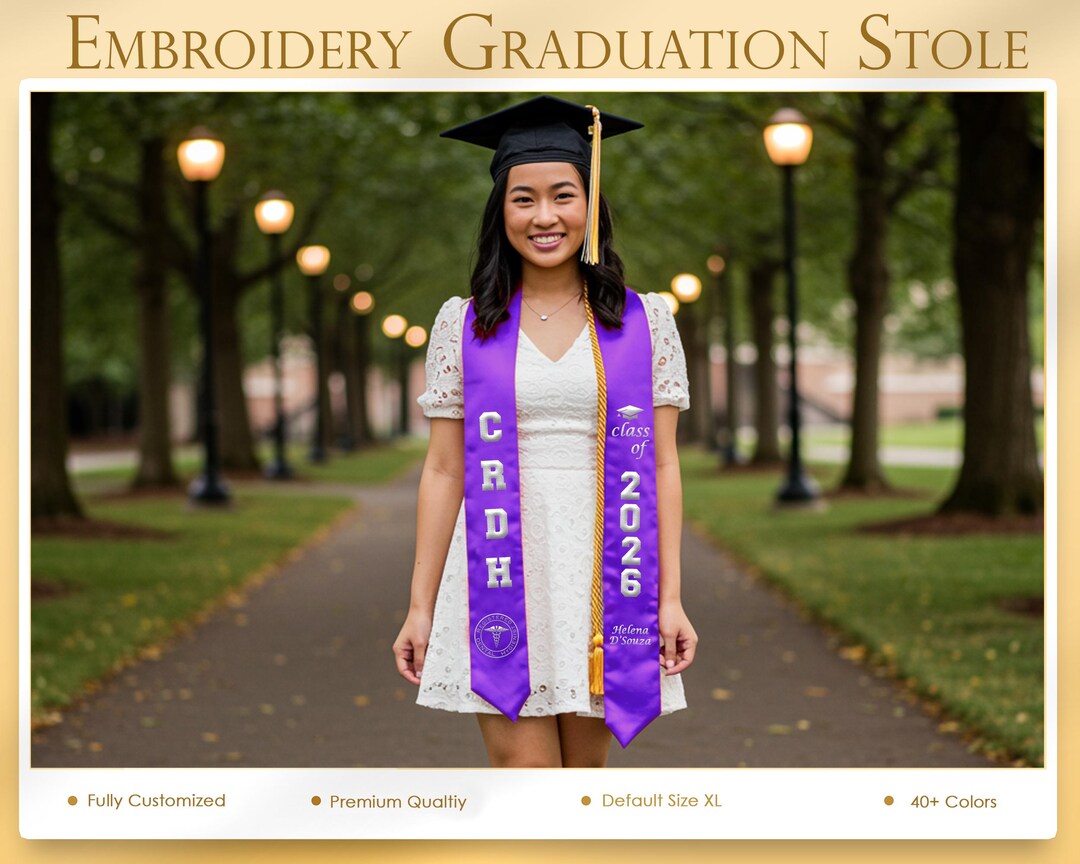 Computer Science Scarf For Graduation Personalized Graduation Stole 2026, Custom Name Graduation Sash ...